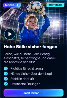 Hohe Bälle kontrolliert sichern